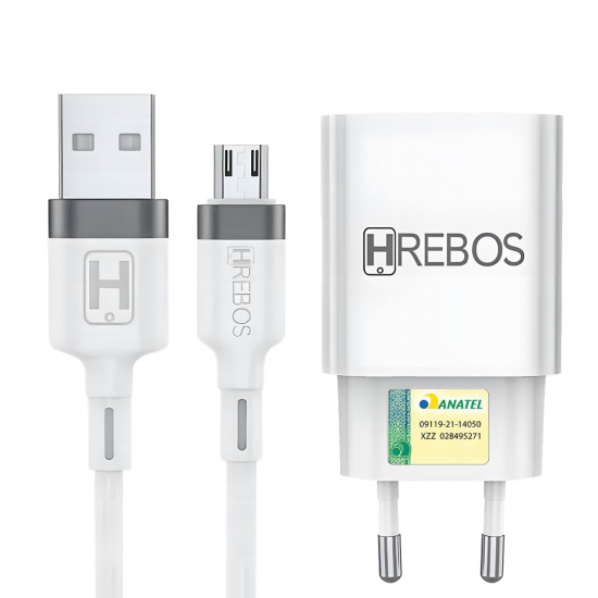 KIT HREBOS CARREGADOR MICRO USB HS-151V
